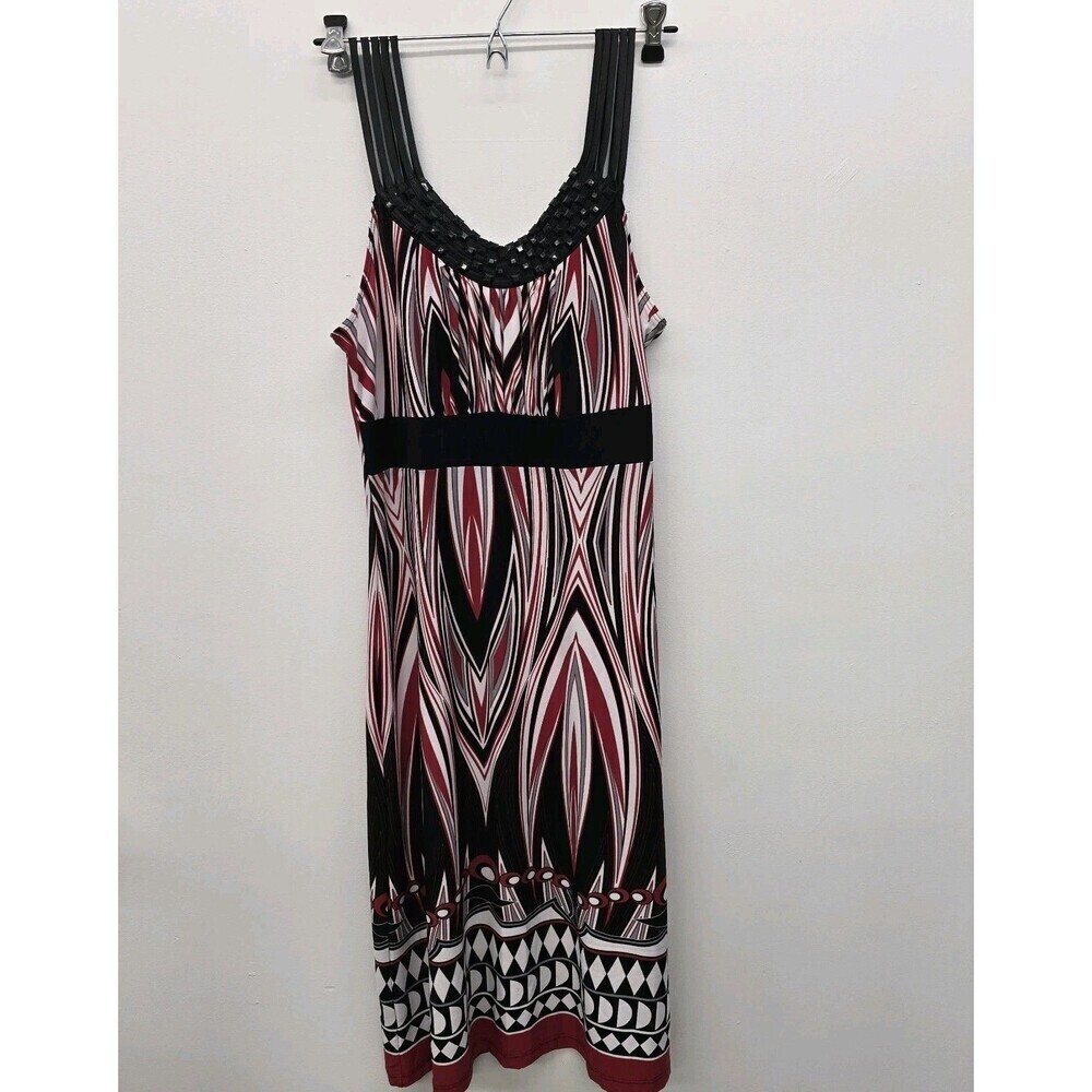 Studio 1940 Red Evening Dress Size Small With Intricate Designs  Y2k (A33)